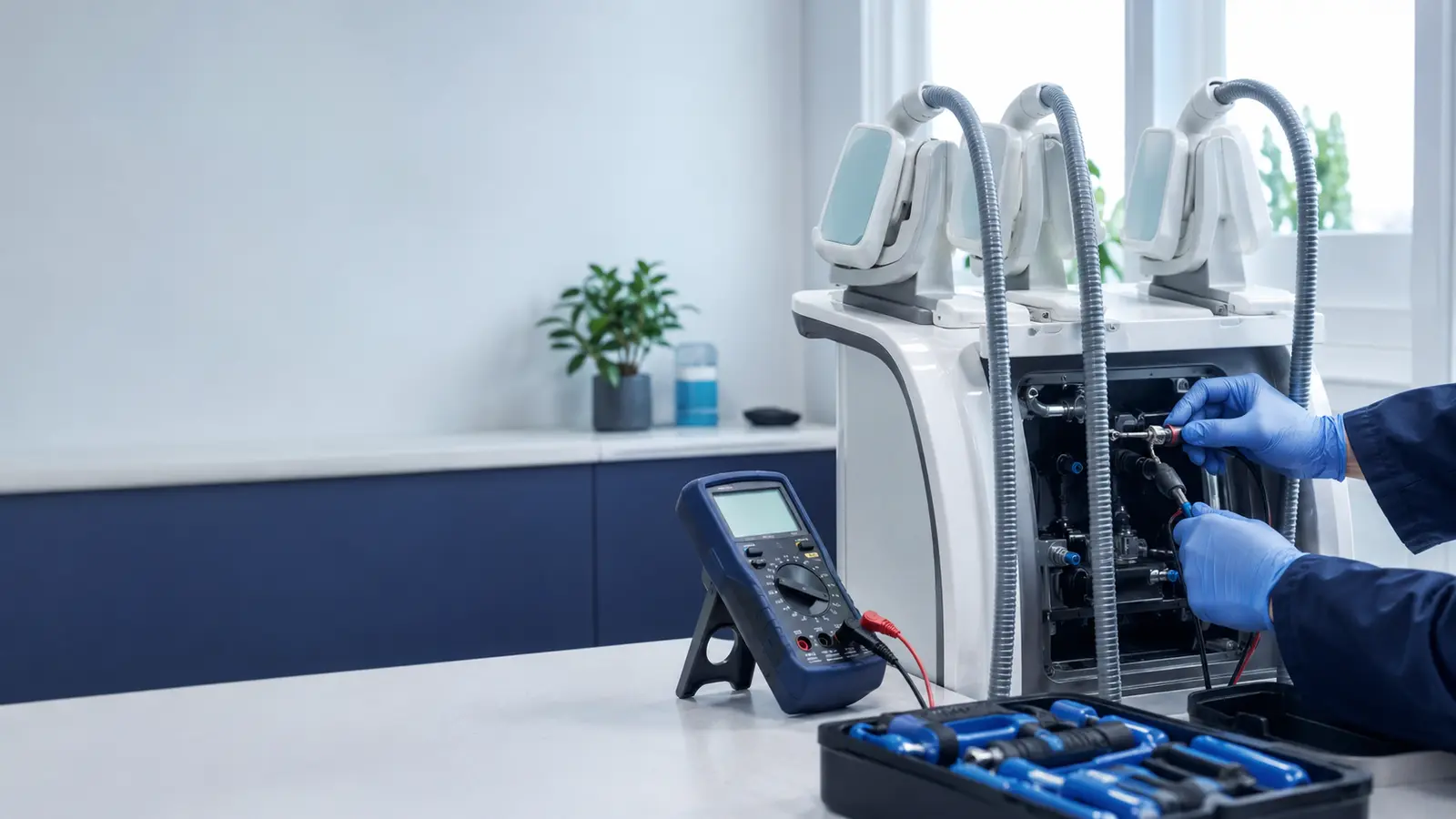 Controle van cryolipolyse- en bodycontouringapparatuur